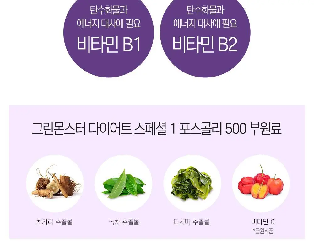 [체지방 감소/7중기능성] 그린몬스터 다이어트 콜레우스포스콜리 800mg*28정 상세페이지 11